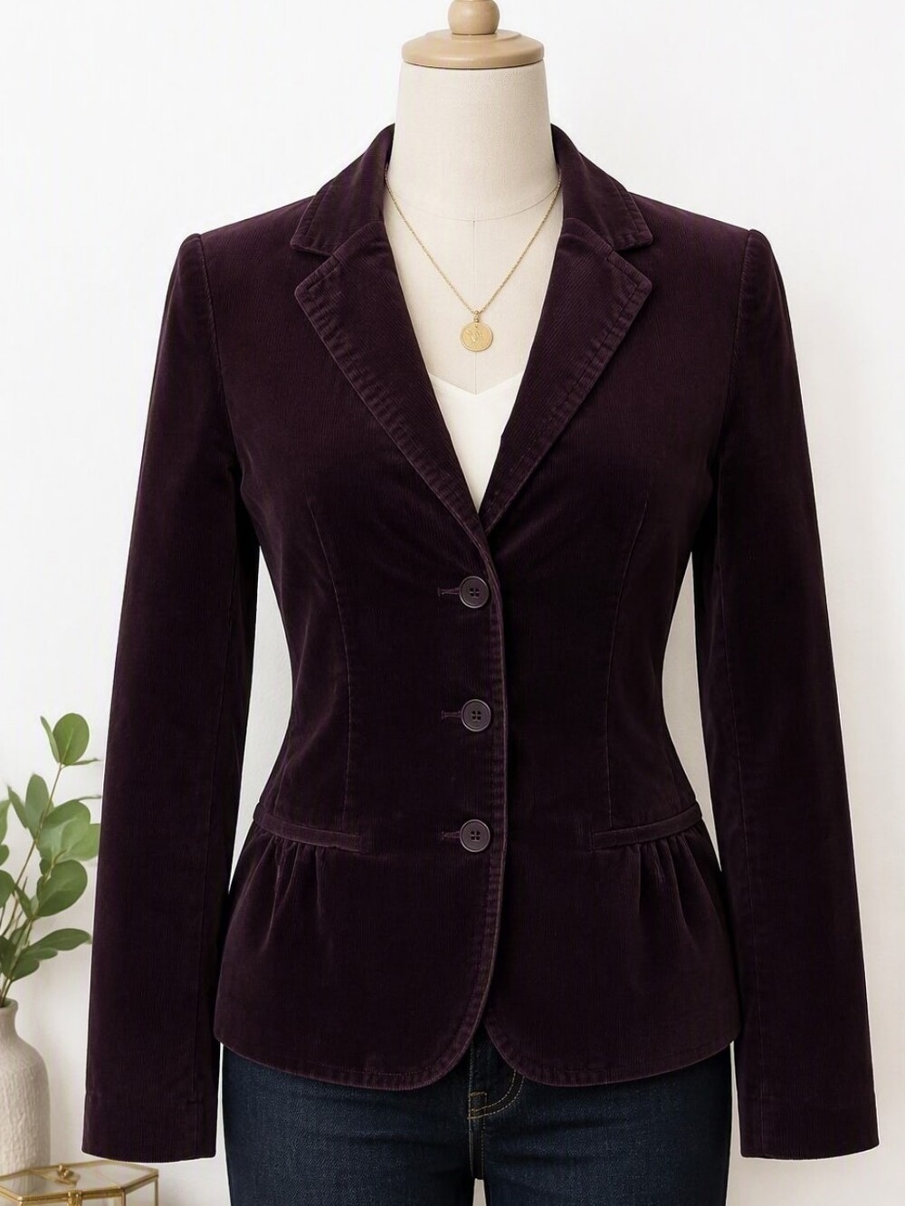Talbots Classic Corduroy Blazer – Women’s Size 8
